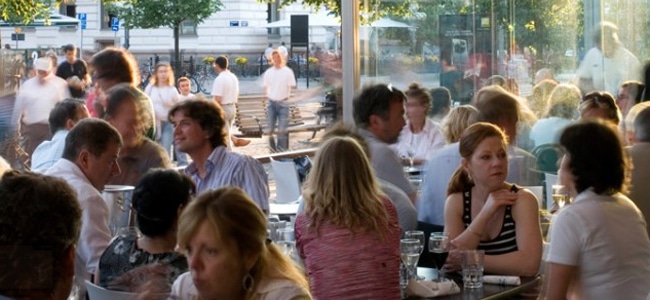 Brasserie Lipps uteservering.